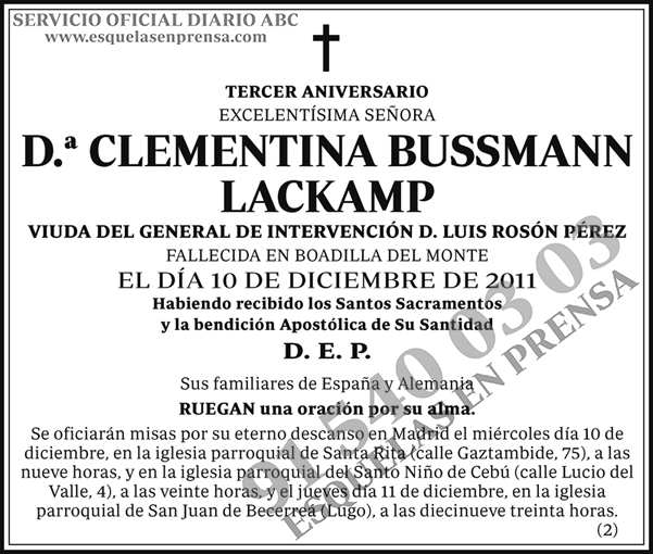 Clementina Bussmann Lackamp